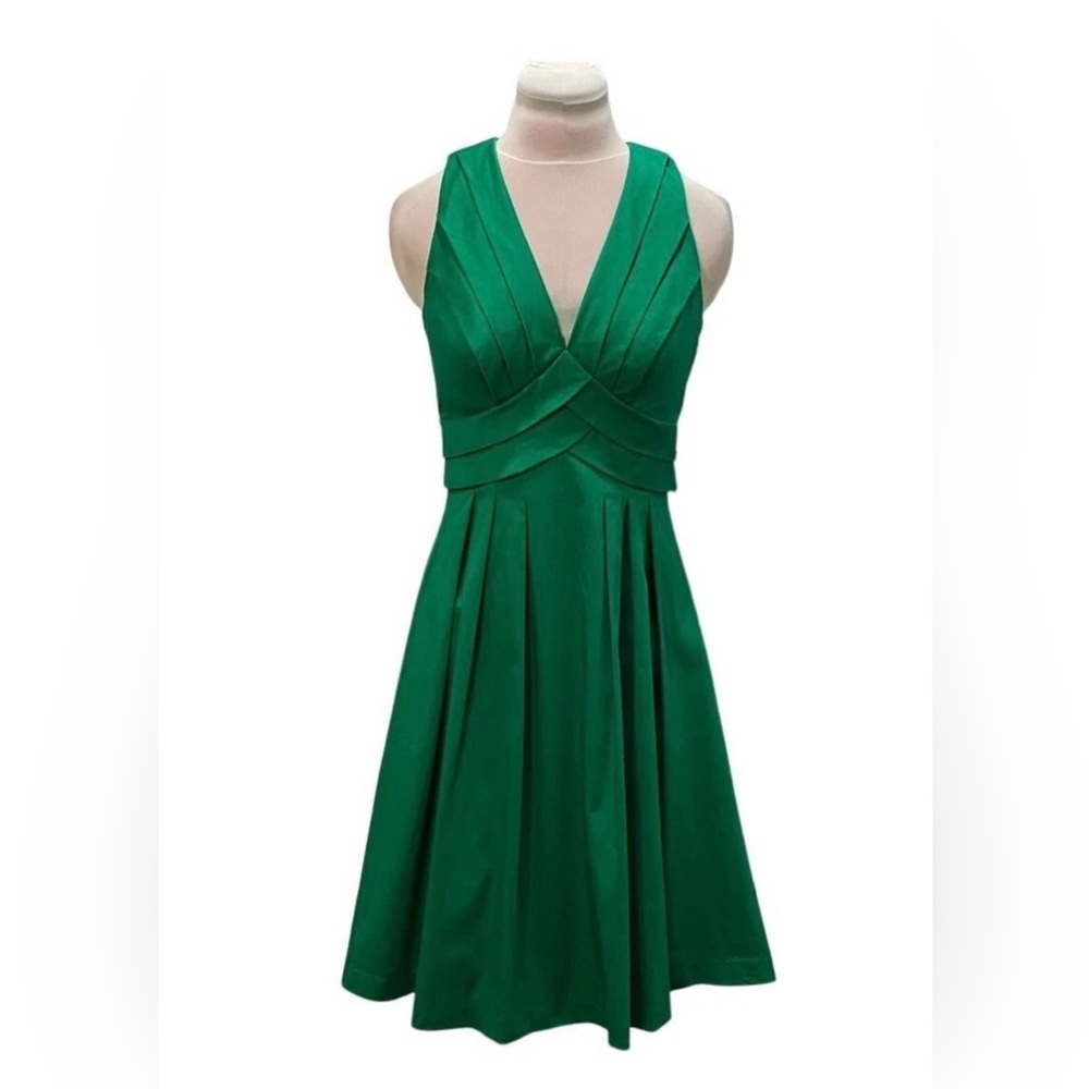 Calvin Klein Vibrant Green Halter Dress Size 8‎